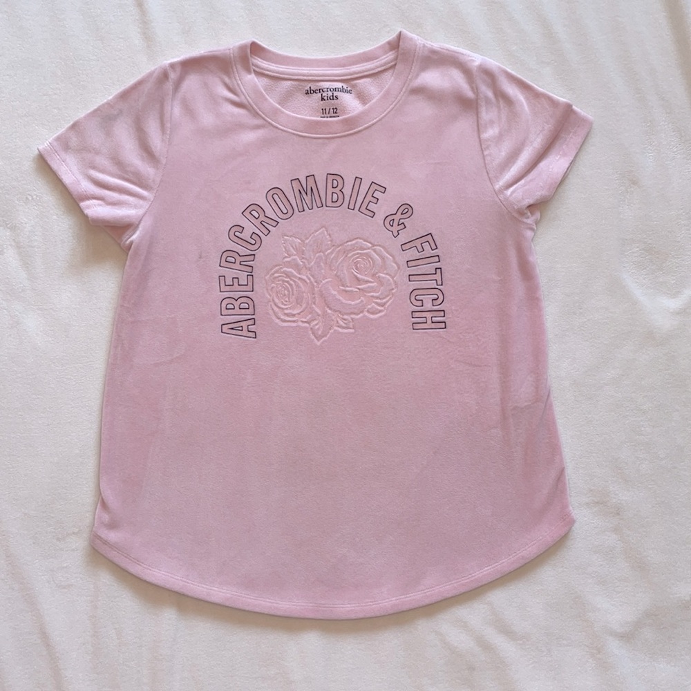 Abercrombie & Fitch Pink Soft Velvet Shirt